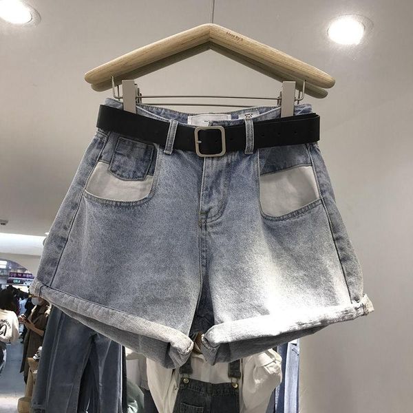 women's shorts summer jeans women personality pocket high-waist casual loose ladies fashion wide-leg crimping denim (no belt), White;black
women's shorts summer jeans women personality pocket high-waist casual loose ladies fashion wide-leg crimping denim (no belt), White;black