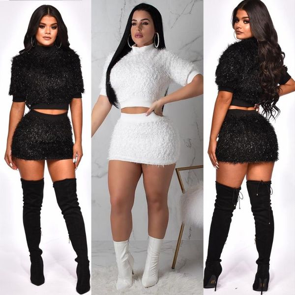wjustforu winter fur knitted tracksuit women elegant white fashion casual 2 piece set female pollover and mini skirts women's two
wjustforu winter fur knitted tracksuit women elegant white fashion casual 2 piece set female pollover and mini skirts women's two