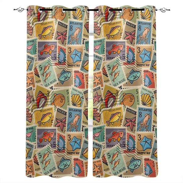 marine animals stamps curtains for bedroom living room modern kitchen windows curtain home decoration drapes &
marine animals stamps curtains for bedroom living room modern kitchen windows curtain home decoration drapes &