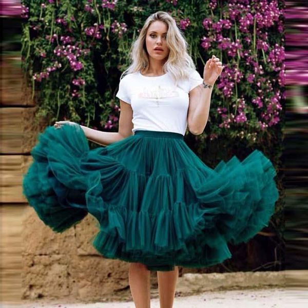 skirts 2021 pretty puffy teal midi tulle women elastic fashion bridal bridesmaid skirt ruffles tutu saias, Black
skirts 2021 pretty puffy teal midi tulle women elastic fashion bridal bridesmaid skirt ruffles tutu saias, Black