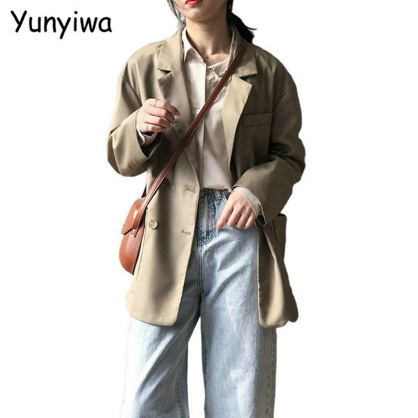 women vintage solid oversized blazer female long sleeve elegant jacket ladies work wear formal suits asf04 women's & blazers, White;black
women vintage solid oversized blazer female long sleeve elegant jacket ladies work wear formal suits asf04 women's & blazers, White;black