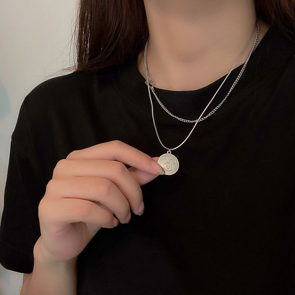 double layer mouse head design cool wind metal design sense fashion neck chain personality trend necklace female, Silver
double layer mouse head design cool wind metal design sense fashion neck chain personality trend necklace female, Silver