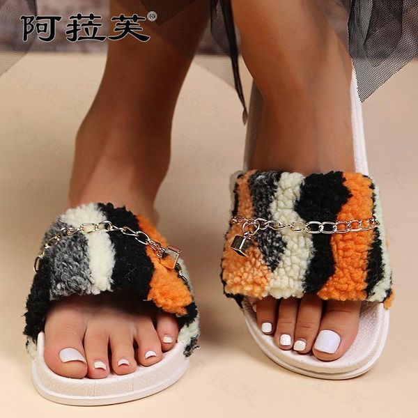 slippers chain 2021 autumn winter designer flats cozy flip flops fashion slides sandals women rome casual outdoor zapatos, Black
slippers chain 2021 autumn winter designer flats cozy flip flops fashion slides sandals women rome casual outdoor zapatos, Black