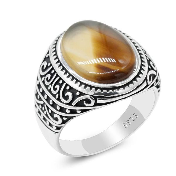 cluster rings natural onyx men's ring 925 sterling silver oval honey color gemstone male exquisite carving turkish fine jewelry gift, Golden;silver
cluster rings natural onyx men's ring 925 sterling silver oval honey color gemstone male exquisite carving turkish fine jewelry gift, Golden;silver