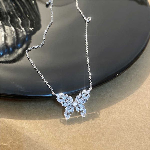 Ins Women's Luxury Butterfly Necklace, Jewelry Pendant, Romantic, Cubic, Zircon, Exquisite, High Quality, Silver
Ins Women's Luxury Butterfly Necklace, Jewelry Pendant, Romantic, Cubic, Zircon, Exquisite, High Quality, Silver
