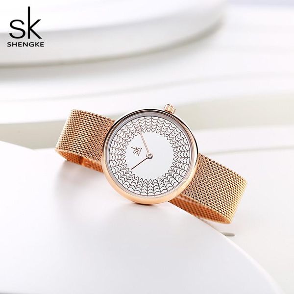 shengke watches women luxury rose gold elegant mesh wristwatch proof dwaterproof water quartz ladies watch wristwatches, Slivery;brown
shengke watches women luxury rose gold elegant mesh wristwatch proof dwaterproof water quartz ladies watch wristwatches, Slivery;brown