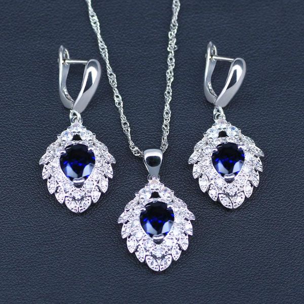 earrings & necklace water drop blue zirconia white cz silver color jewelry sets for women party earrings/pendant/necklace romantic present
earrings & necklace water drop blue zirconia white cz silver color jewelry sets for women party earrings/pendant/necklace romantic present