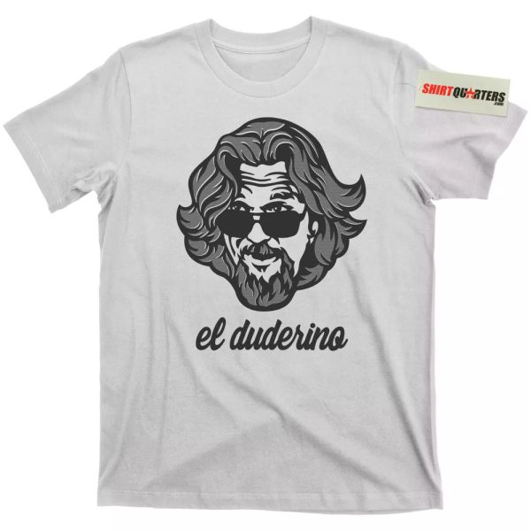 el duderino the big lebowski sunglasses costume mind if i do a j tee t shirt, White;black
el duderino the big lebowski sunglasses costume mind if i do a j tee t shirt, White;black