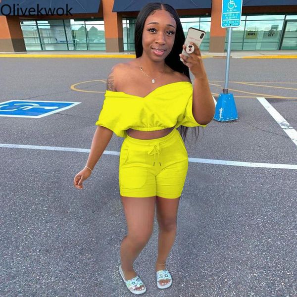 women's tracksuits olivekwok summer women sets short sleeve slash-neck fashion solid leisure two-piece suit street night outfits, Gray
women's tracksuits olivekwok summer women sets short sleeve slash-neck fashion solid leisure two-piece suit street night outfits, Gray