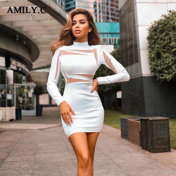 amily.c2021 autumn fashion geometric stitching design long sleeve mini dress celebrity banquet club bandage casual dresses, Black;gray
amily.c2021 autumn fashion geometric stitching design long sleeve mini dress celebrity banquet club bandage casual dresses, Black;gray