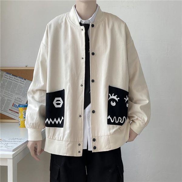 men's jackets baseball uniform ins jacket autumn 2021 hong kong style trend student youth harajuku clothing streetwear, Black;brown
men's jackets baseball uniform ins jacket autumn 2021 hong kong style trend student youth harajuku clothing streetwear, Black;brown