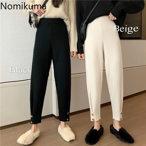 women's pants & capris nomikuma knitted wide leg women solid color ankle length loose trousers high waist pantalones female arrival 3c8, Black;white
women's pants & capris nomikuma knitted wide leg women solid color ankle length loose trousers high waist pantalones female arrival 3c8, Black;white