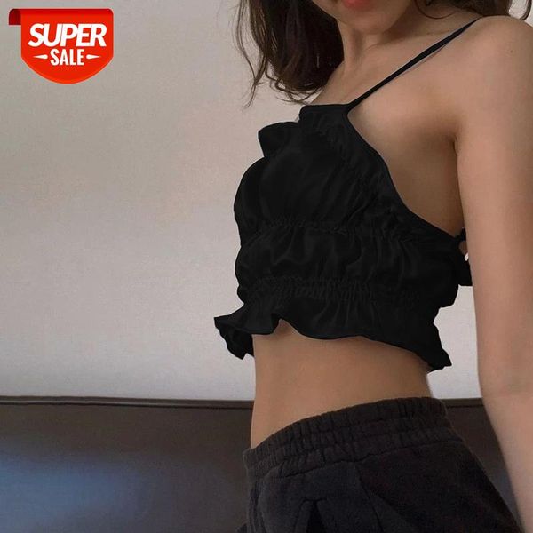 summer ruched ruffle satin streetwear strapless vest for women sling straps camisoles solid slim backless club female #tb9d, White
summer ruched ruffle satin streetwear strapless vest for women sling straps camisoles solid slim backless club female #tb9d, White