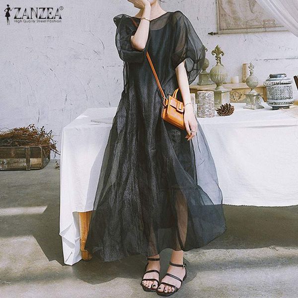 dresses fashion chiffon dress women's summer sundress 2pcs 2021 casual puff sleeve maxi vestidos female o neck robe plus size, Black;gray
dresses fashion chiffon dress women's summer sundress 2pcs 2021 casual puff sleeve maxi vestidos female o neck robe plus size, Black;gray