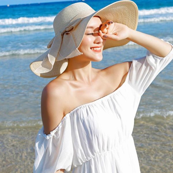 outdoor beach cap bowknot design fashion travel wide brim rollable summer sun hat solid lightweight straw casual foldable hats, Blue;gray
outdoor beach cap bowknot design fashion travel wide brim rollable summer sun hat solid lightweight straw casual foldable hats, Blue;gray