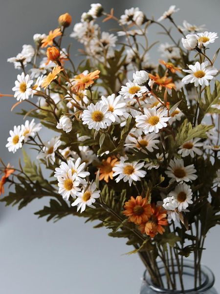 decorative flowers & wreaths 10pcs/lot small pe daisy bouquet simulation silk daisies home decorations for wedding 8 heads
decorative flowers & wreaths 10pcs/lot small pe daisy bouquet simulation silk daisies home decorations for wedding 8 heads