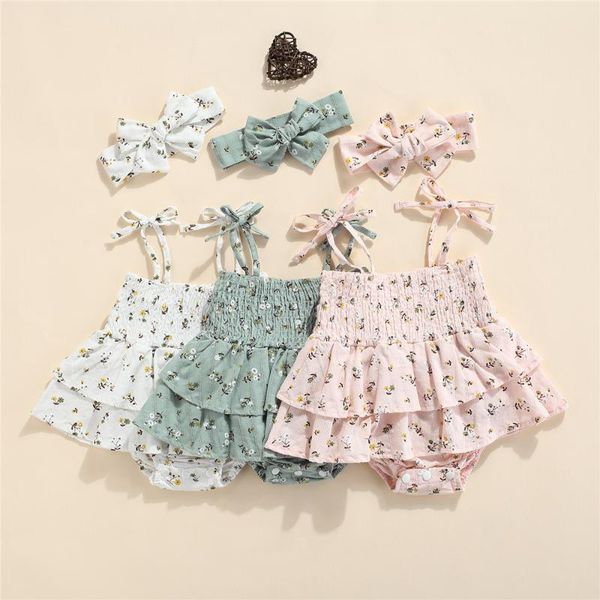 clothing sets 0-12m summer born baby girl floral print clothes set sweet infant sleeveless ruffle hem lace-up romper + bow-knot headband, White
clothing sets 0-12m summer born baby girl floral print clothes set sweet infant sleeveless ruffle hem lace-up romper + bow-knot headband, White