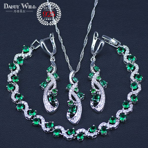 jewelry sets green blue cubic zirconia silver color for women necklace pendant earrings bracelet gift box, Black
jewelry sets green blue cubic zirconia silver color for women necklace pendant earrings bracelet gift box, Black
