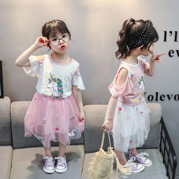 children's summer breathable cute dress small girls fashion skirt wear korean version 1-4 years old clothing sets, White
children's summer breathable cute dress small girls fashion skirt wear korean version 1-4 years old clothing sets, White
