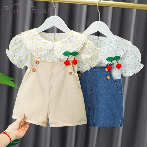 summer suit children's clothing girls doll collar cute suspender shorts two-piece toddler baby kids clothes pour enfants sets, White
summer suit children's clothing girls doll collar cute suspender shorts two-piece toddler baby kids clothes pour enfants sets, White