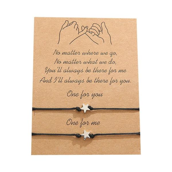 beaded, strands make a wish paper card adjustable bracelet 2pcs/set star charm handmade boho jewelry pinky promise gift, Black
beaded, strands make a wish paper card adjustable bracelet 2pcs/set star charm handmade boho jewelry pinky promise gift, Black