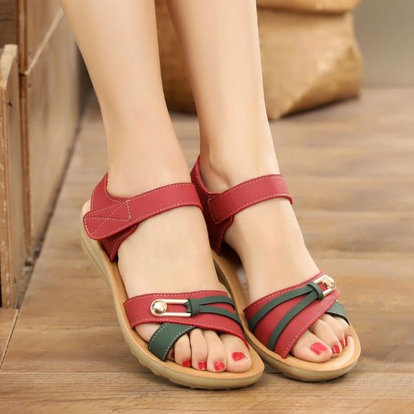 sandals women soft leather large size flat summer casual non-slip 's shoes fashion wedges comfort #1230, Black
sandals women soft leather large size flat summer casual non-slip 's shoes fashion wedges comfort #1230, Black