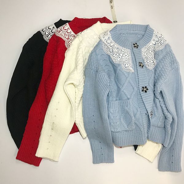 knits sky blue crop spring short sweater coat women o-neck single breasted cropped cardigan, White
knits sky blue crop spring short sweater coat women o-neck single breasted cropped cardigan, White