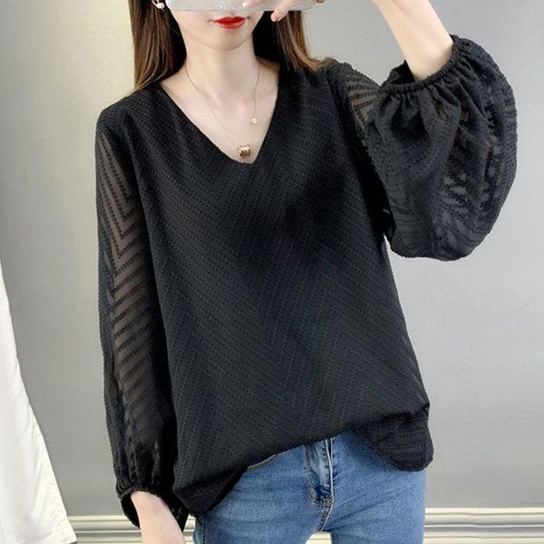 women's spring autumn style chiffon blouse shirt loose v-neck flare sleeve solid color casual sp1115 blouses & shirts, White
women's spring autumn style chiffon blouse shirt loose v-neck flare sleeve solid color casual sp1115 blouses & shirts, White