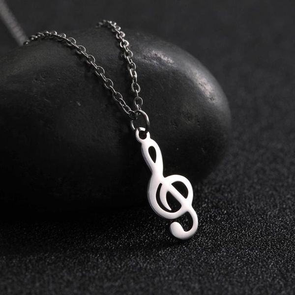 pendant necklaces fashion music symbol simple elegant stainless steel necklace cross chain for sale, Silver
pendant necklaces fashion music symbol simple elegant stainless steel necklace cross chain for sale, Silver