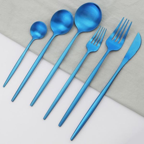 dinnerware sets 6pcs/set set blue cutlery 18/10 stainless steel dinner knives dessert fork spoon tableware kitchen silverware
dinnerware sets 6pcs/set set blue cutlery 18/10 stainless steel dinner knives dessert fork spoon tableware kitchen silverware