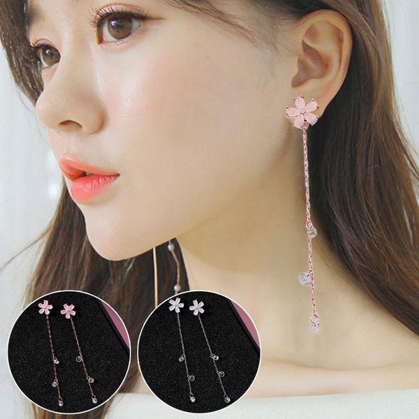 dangle & chandelier n women girls korean style earrings handmade crystal cherry blossom petals tassle zircon flower do99, Silver
dangle & chandelier n women girls korean style earrings handmade crystal cherry blossom petals tassle zircon flower do99, Silver