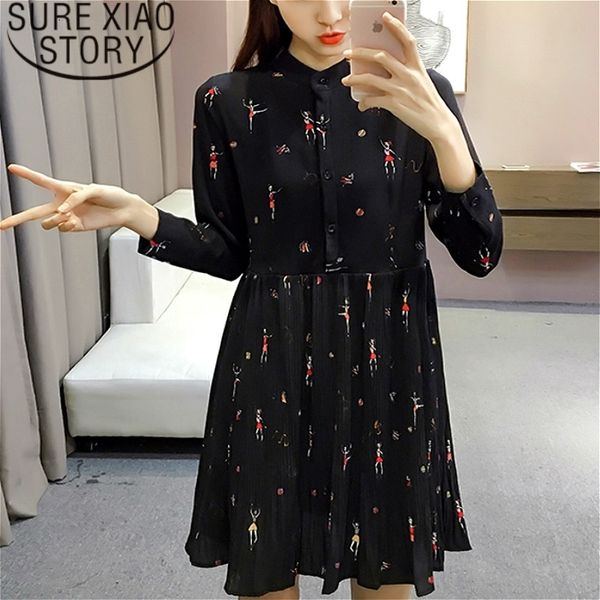 fashion woman dresses 2021 spring long sleeve print chiffon dress women plus size empire button pleated women dress 210319, Black;gray
fashion woman dresses 2021 spring long sleeve print chiffon dress women plus size empire button pleated women dress 210319, Black;gray
