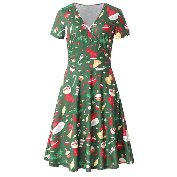 women's clothing appliques woman dress fashion v-neck christmas print swing short sleeve for girls dresses casual, Black;gray
women's clothing appliques woman dress fashion v-neck christmas print swing short sleeve for girls dresses casual, Black;gray