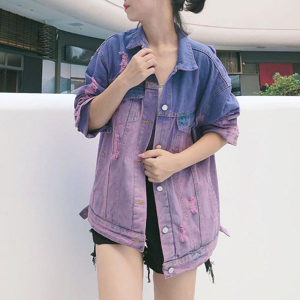 women's jackets fashion hit color holes denim jacket women outerwear harajuku loose long sleeve short washed jeans coat streetwear fema, Black;brown
women's jackets fashion hit color holes denim jacket women outerwear harajuku loose long sleeve short washed jeans coat streetwear fema, Black;brown