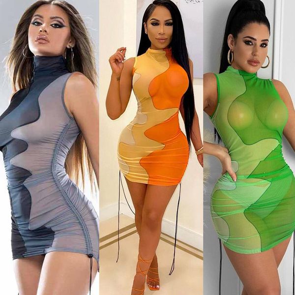 women see through contrast patchwork mini dress 2021 chic bodycon sleeveless undefined streetwear, Black;gray
women see through contrast patchwork mini dress 2021 chic bodycon sleeveless undefined streetwear, Black;gray