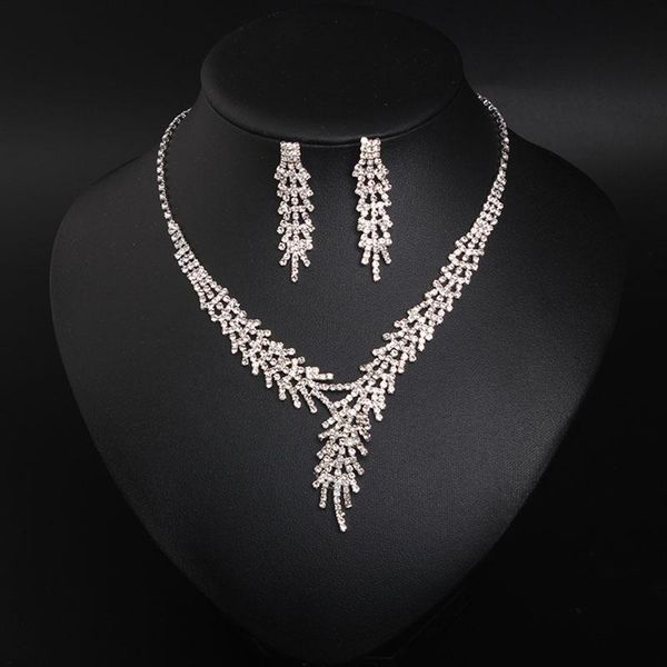 earrings & necklace luxury sliver color crystal wedding bridal jewelry sets rhinestones prom pageant party set for bride women, Silver
earrings & necklace luxury sliver color crystal wedding bridal jewelry sets rhinestones prom pageant party set for bride women, Silver