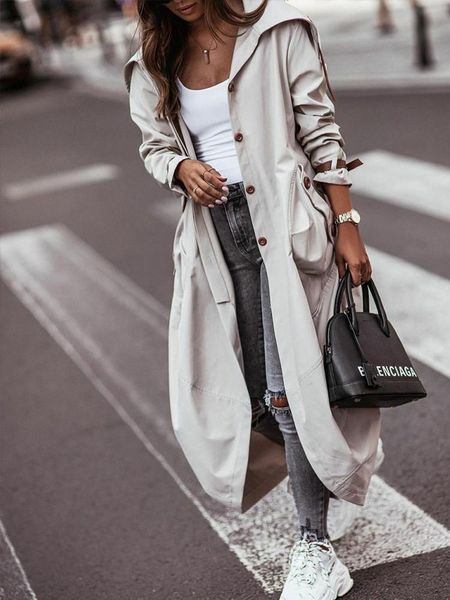 women's trench coats fashion 2021 fall /autumn casual turn-down collar letter print button front belted hem coat chic daily female wind, Tan;black
women's trench coats fashion 2021 fall /autumn casual turn-down collar letter print button front belted hem coat chic daily female wind, Tan;black