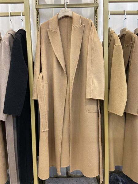 women's wool & blends woolen coat female 2021 autumn and winter classic double-breasted long warm thick plus size, Black
women's wool & blends woolen coat female 2021 autumn and winter classic double-breasted long warm thick plus size, Black