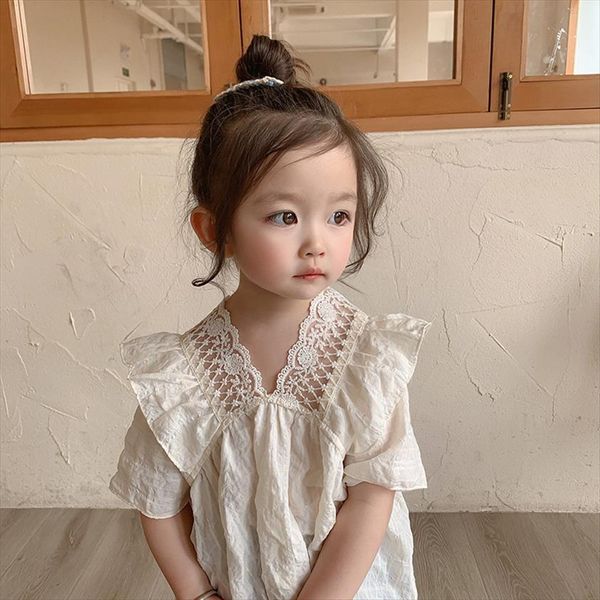 girls short sleeve summer sweet cute lace small v neck children casual solid color cotton baby shirt, White;black
girls short sleeve summer sweet cute lace small v neck children casual solid color cotton baby shirt, White;black