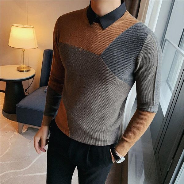 men's sweaters autumn winter vacation fake two shirt sweater knitted vest pullover color matching lapel yellow coffee contrast, White;black
men's sweaters autumn winter vacation fake two shirt sweater knitted vest pullover color matching lapel yellow coffee contrast, White;black