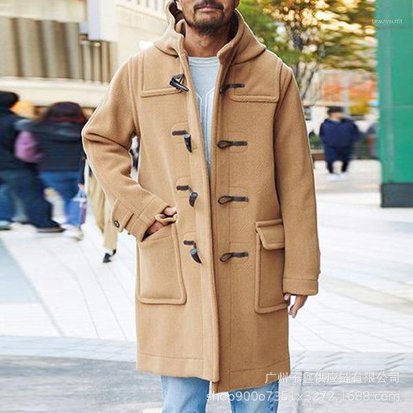 men's trench coats woolen windbreaker coat solid cape button hooded tweed overcoat slim fit windbreak long outwear men winter, Tan;black
men's trench coats woolen windbreaker coat solid cape button hooded tweed overcoat slim fit windbreak long outwear men winter, Tan;black