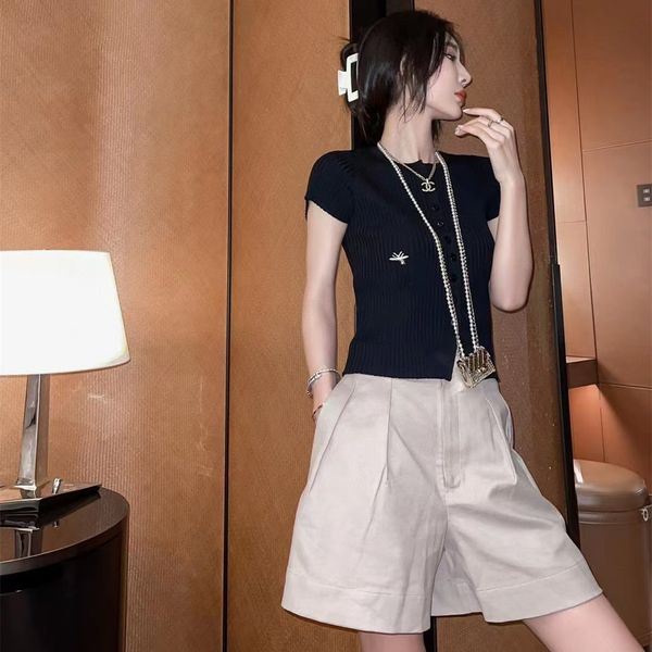 t shirt d home 2021 summer embroidered bee pattern knitted short sleeve cardigan, White
t shirt d home 2021 summer embroidered bee pattern knitted short sleeve cardigan, White
