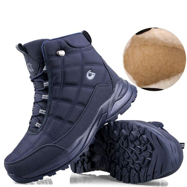 the latest winter new thickened warm men's high cotton shoes northeast leisure plush anti-skid waterproof snow boots, Black
the latest winter new thickened warm men's high cotton shoes northeast leisure plush anti-skid waterproof snow boots, Black