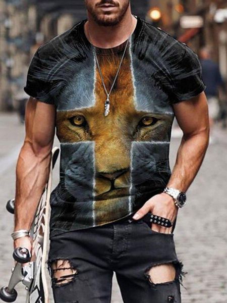big lion pattern 3d printing t-shirt visual impact party shirt punk gothic round neck american muscle style short sleeves, White;black
big lion pattern 3d printing t-shirt visual impact party shirt punk gothic round neck american muscle style short sleeves, White;black