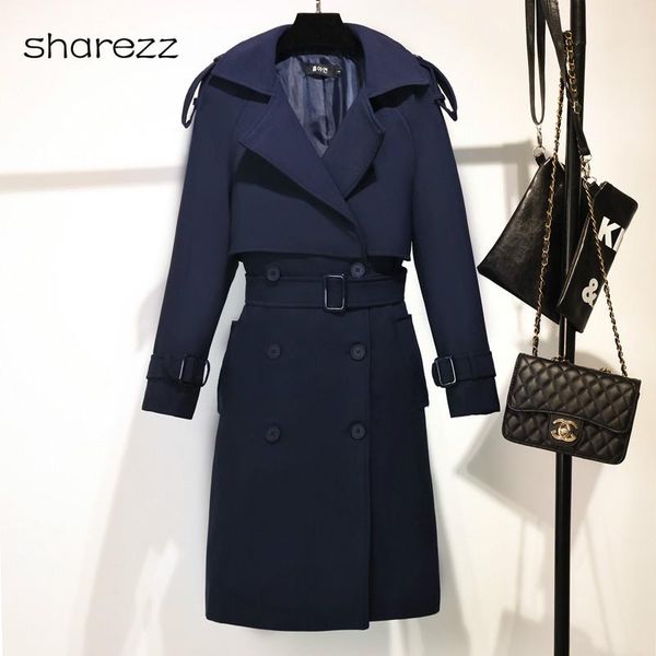 women's trench coats 2021 autumn and winter korean women slim double-breasted long wild english coat navy blue, Tan;black
women's trench coats 2021 autumn and winter korean women slim double-breasted long wild english coat navy blue, Tan;black