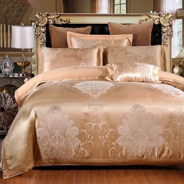 luxury embroidery satin jacquard bedding set silky soft duvet cover bed sheet pillowcases full 4pcs for home textile sets
luxury embroidery satin jacquard bedding set silky soft duvet cover bed sheet pillowcases full 4pcs for home textile sets