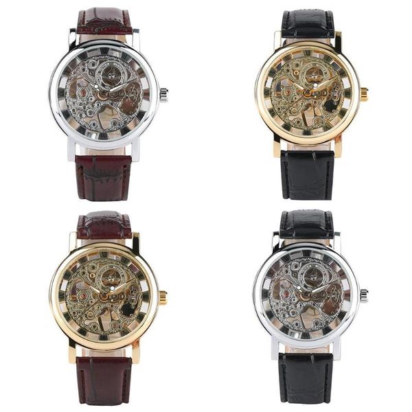 men luxury automatic mechanical watch alloy skeleton wristwatches gifts, Slivery;brown
men luxury automatic mechanical watch alloy skeleton wristwatches gifts, Slivery;brown