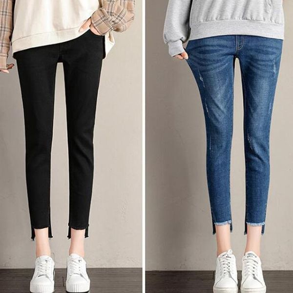 maternity bottoms cropped trousers personality jeans elastic waist denim pants clothes for pregnant women pregnancy, White
maternity bottoms cropped trousers personality jeans elastic waist denim pants clothes for pregnant women pregnancy, White