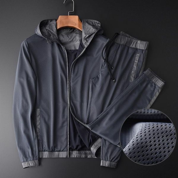 men's tracksuits classic hooded jacket men sets (jackets+pants) luxury ventilate mesh casual sport man plus 4xl spring slim thin set, Gray
men's tracksuits classic hooded jacket men sets (jackets+pants) luxury ventilate mesh casual sport man plus 4xl spring slim thin set, Gray