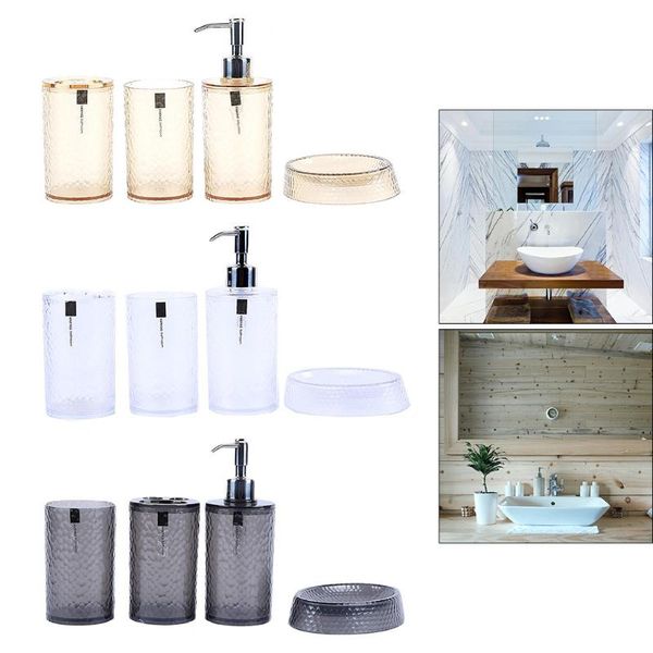4pieces bathroom counter accessory set including dispenser for liquid soap bath
4pieces bathroom counter accessory set including dispenser for liquid soap bath